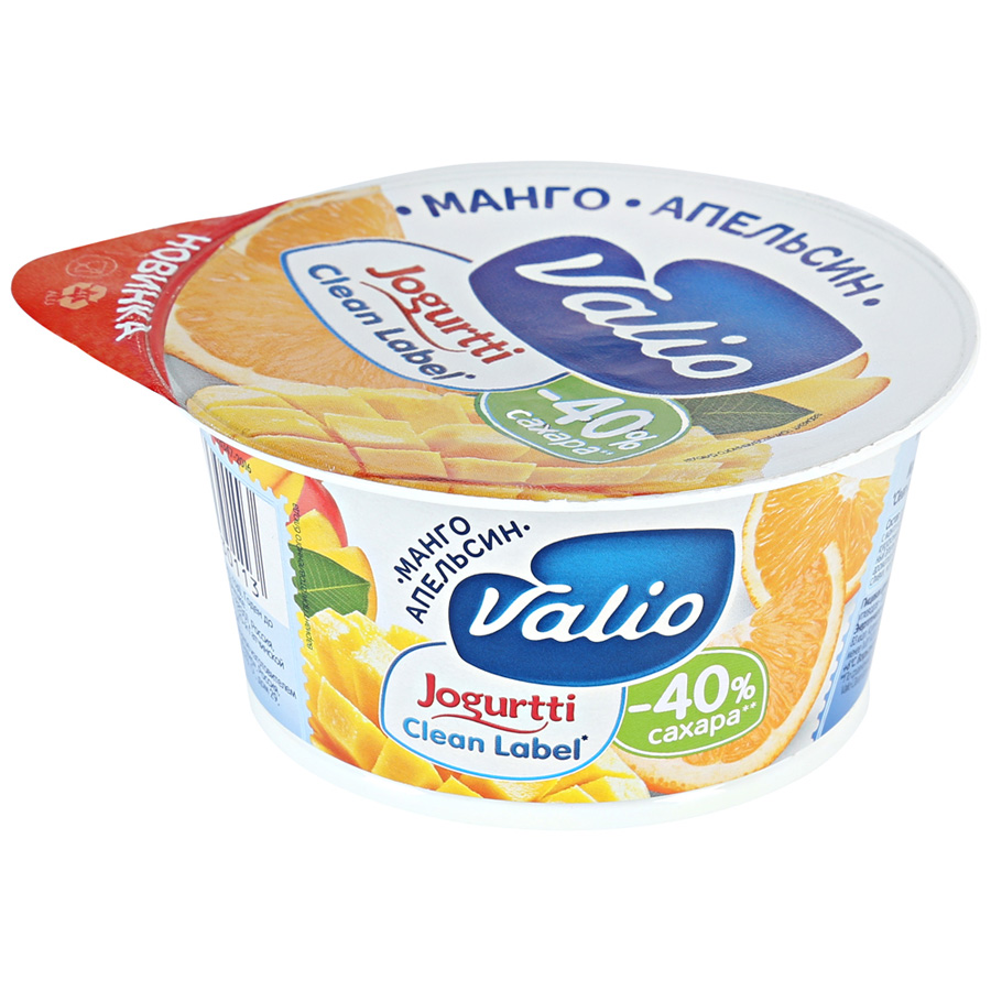 

Йогурт Valio манго и апельсин 2.9% 120 г