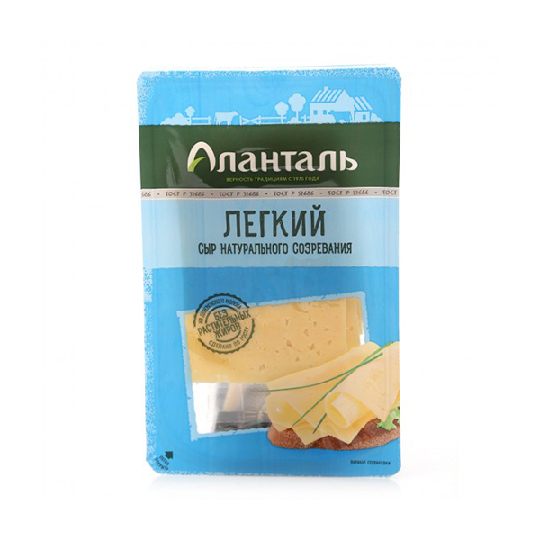 

Сыр Аланталь легкий нарезка 17% 125 г
