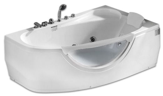 Ванна акриловая GEMY G9046 171х99 правая белая (G9046 II B R) подголовник для ванны gemy серый g9082pg