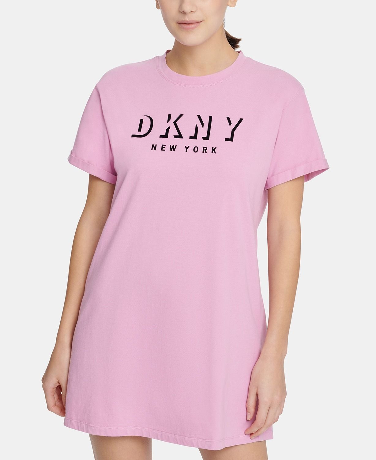 фото Платье-футболка женское dkny dp0d4268/rsbxs розовое xs