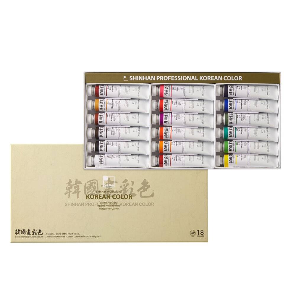 

Набор акварели ShinHanart Korean Color 18 цв по 20 мл, Korean Color