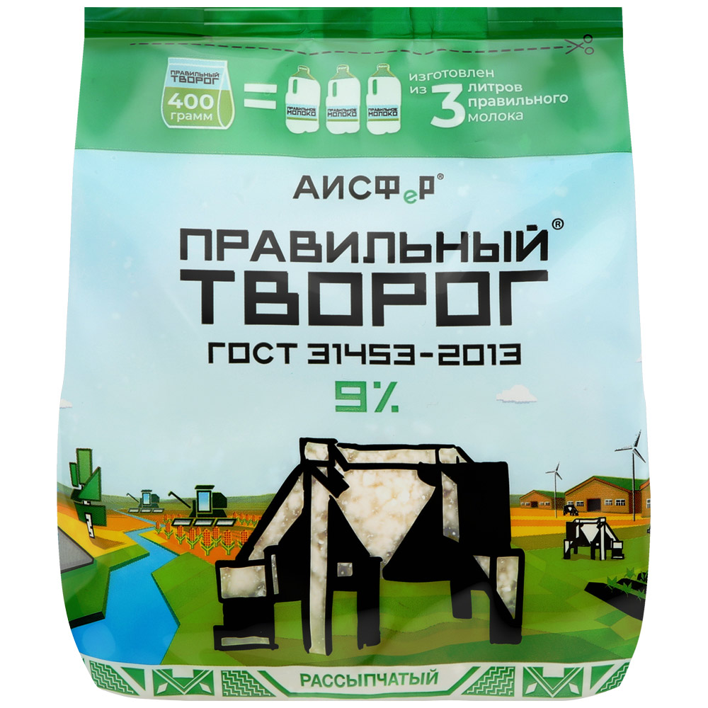 

Творог Правильный 9% 400 г