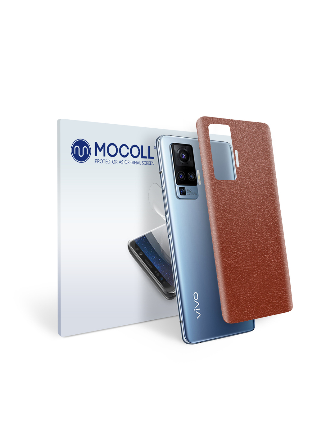 

Пленка защитная MOCOLL для задней панели VIVO V5 Plus кожа коричневая