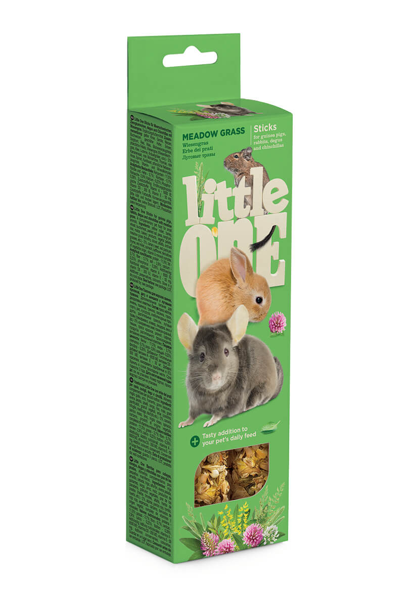 

Лакомство для грызунов Little One Палочки, луговые травы, 110 г