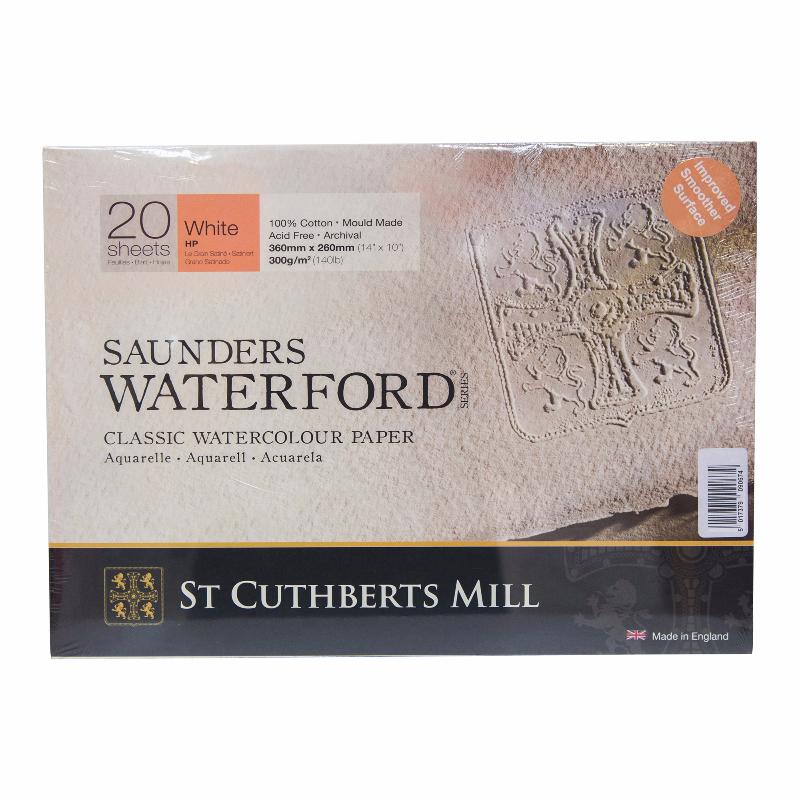 

Альбом-склейка для акварели Saunders Waterford H.P. мелкое зерно 26х36 см 20 л 300 г белый