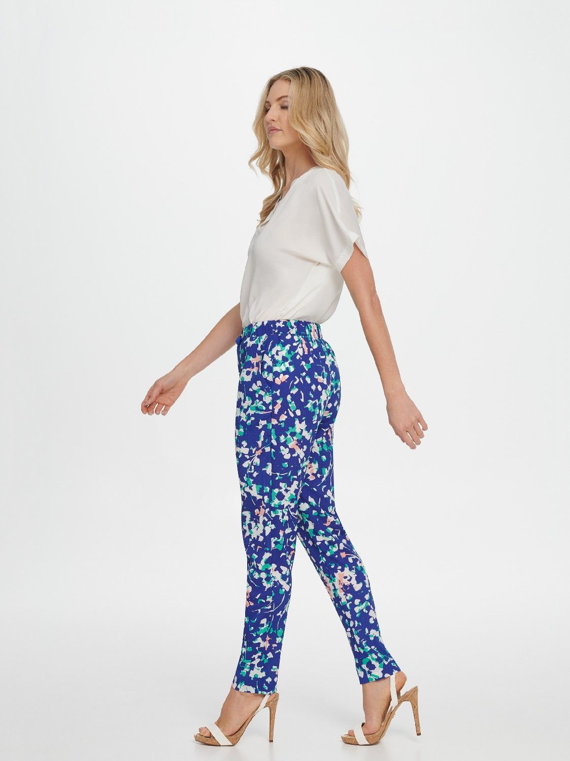 

Брюки женские DKNY P0AK7COT синие 2XS, P0AK7COT