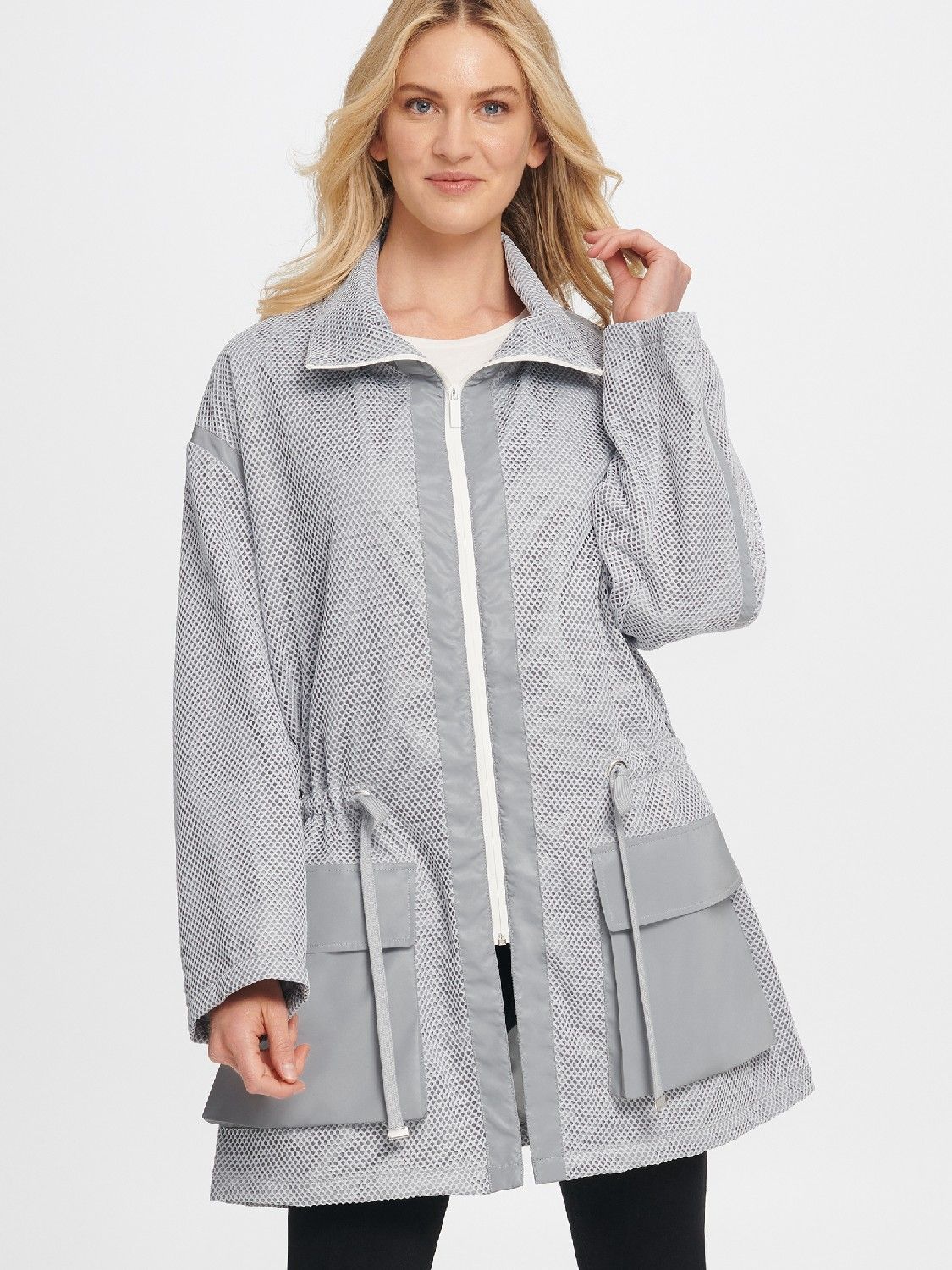 

Парка женская DKNY P9JJ6DQF серая XS, P9JJ6DQF