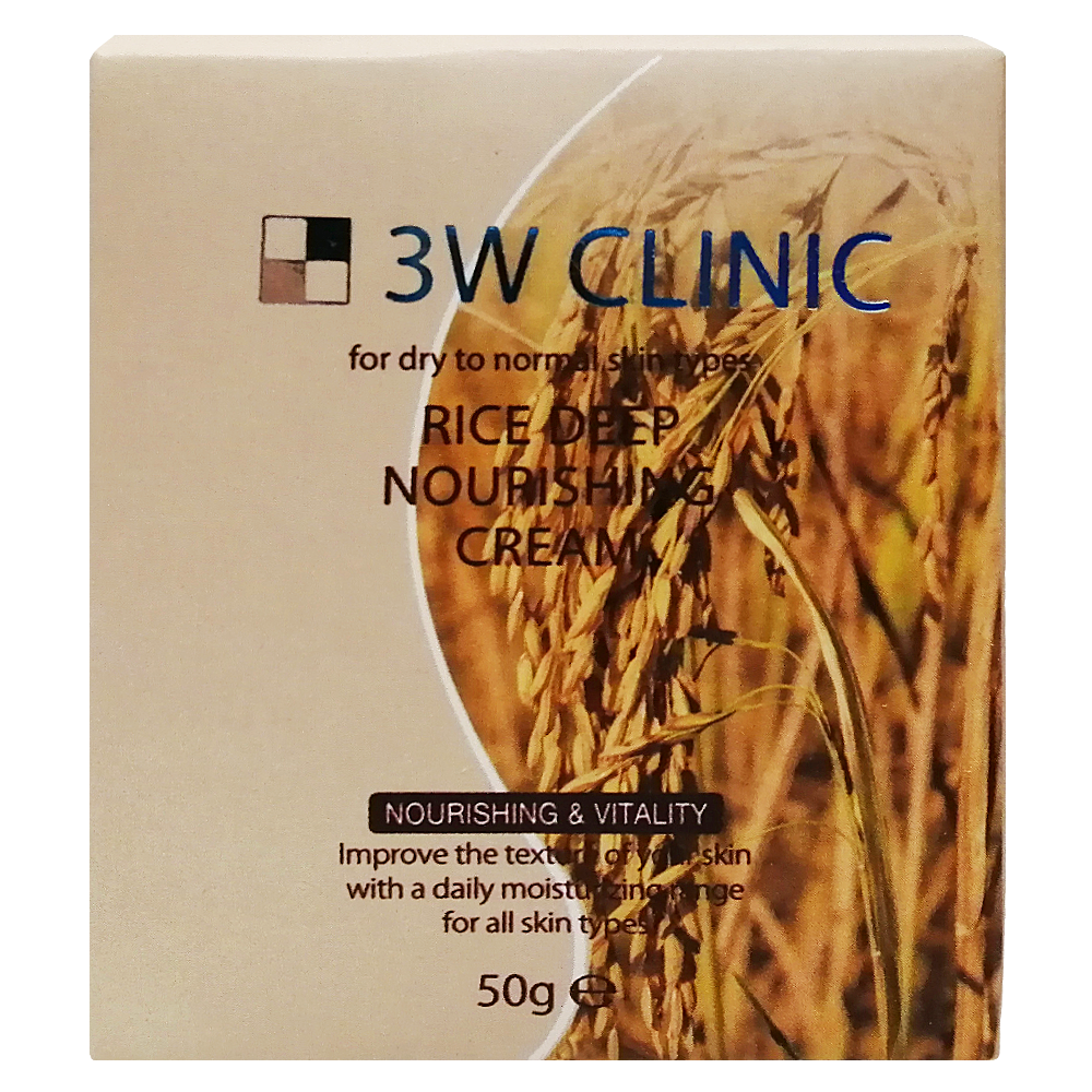 Питательный крем для лица с экстрактом риса 3W Clinic, Корея, 50 мл тонер для лица med b с экстрактом чёрного риса 250 мл
