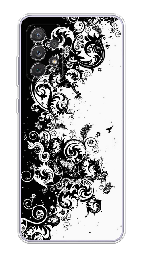 

Чехол на Samsung Galaxy A73 "Черно белый узор", Белый;черный;серый, 2104650-3