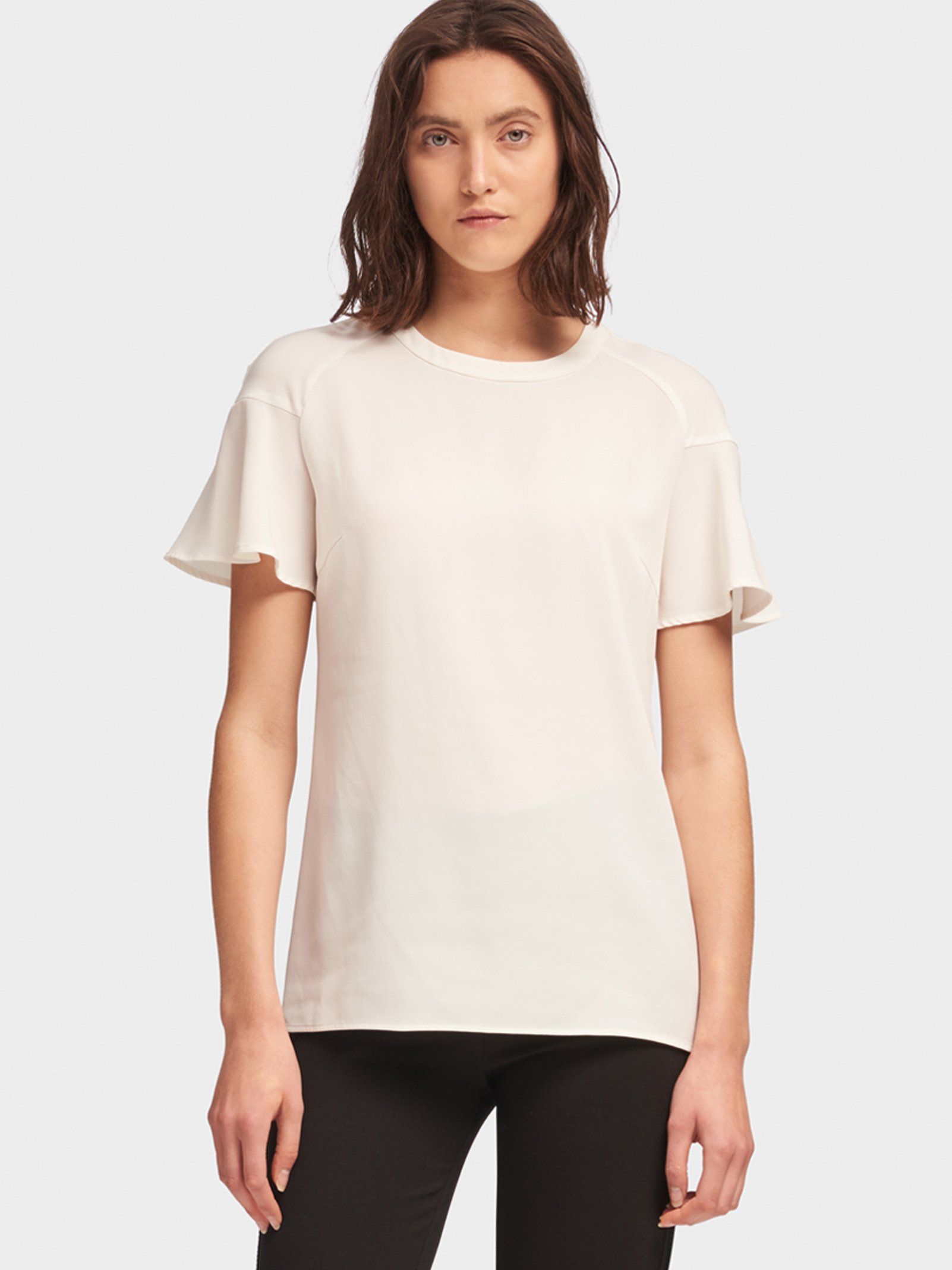 

Блуза женская DKNY P8JA7DVJ/IVYXS белая XS, P8JA7DVJ