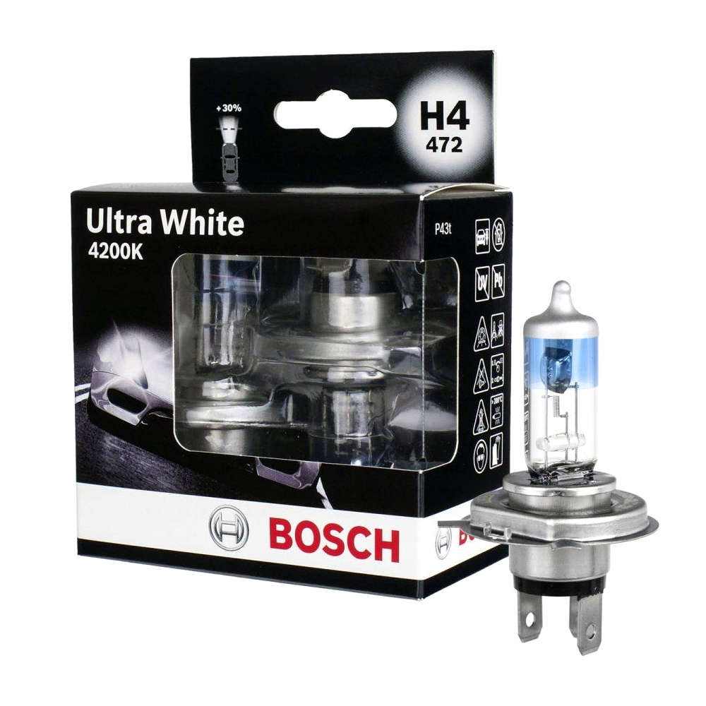 фото Лампа ultra white 4200k h4 bosch 1987302141