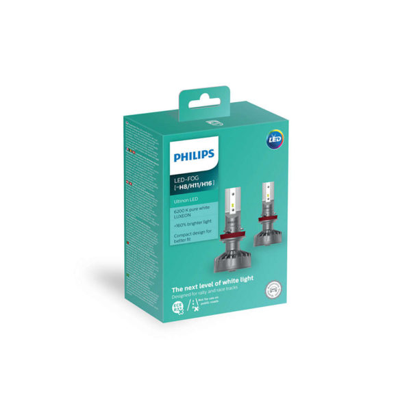 фото Лампа ultinon led h7 6200k, картонная упаковка блистерного 2шт. philips