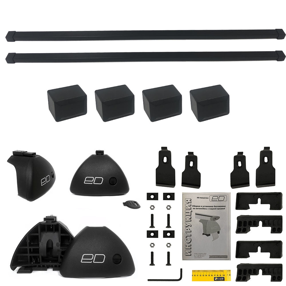 

Багажник универсальный Евродеталь на крышу Nissan Note 2009-2014 Black прямоугольный, Черный, OZPTGK101