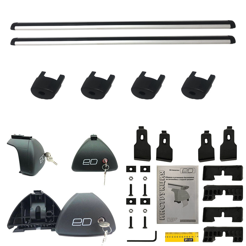 

Багажник универсальный Евродеталь аэро с замком Nissan Note 2009-2014 Silver, Серебристый, OZPTGK107