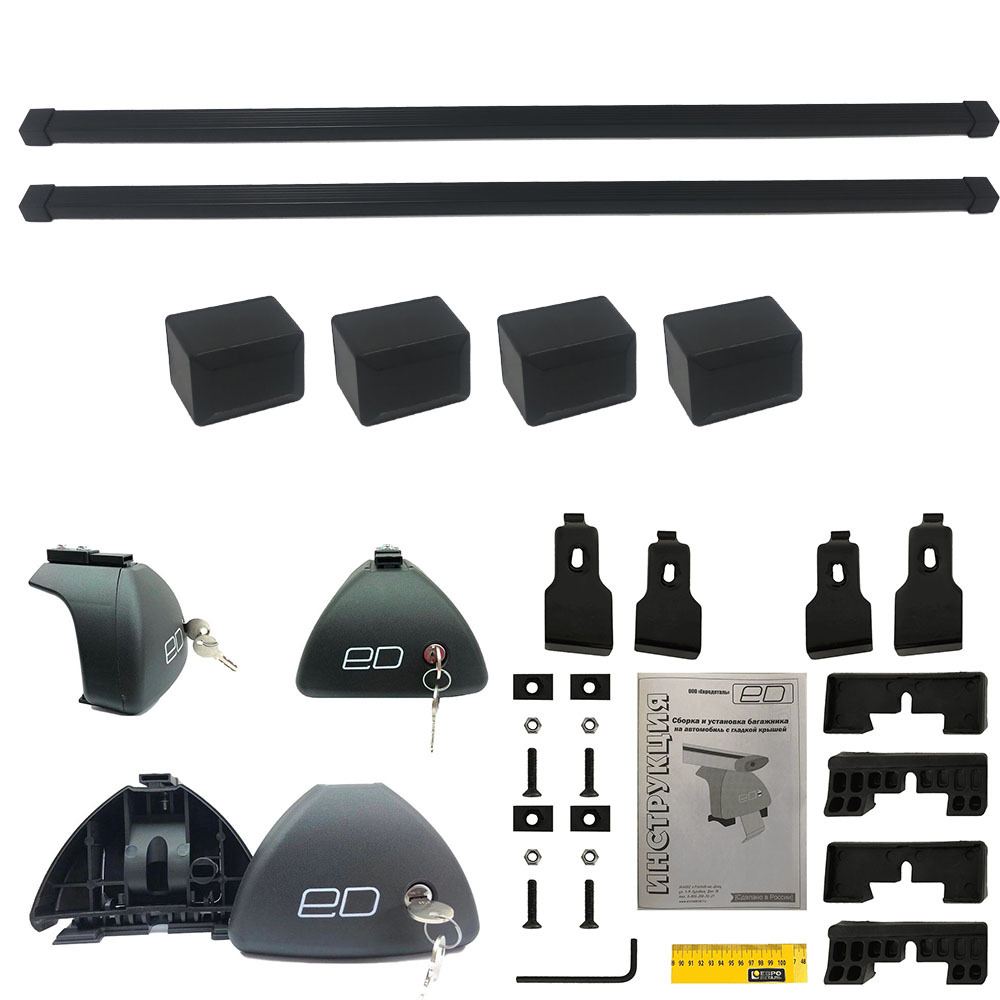 

Багажник универсальный Евродеталь Toyota Hilux 2005-2015 Black прямоугольный, Черный, OZPTGK136