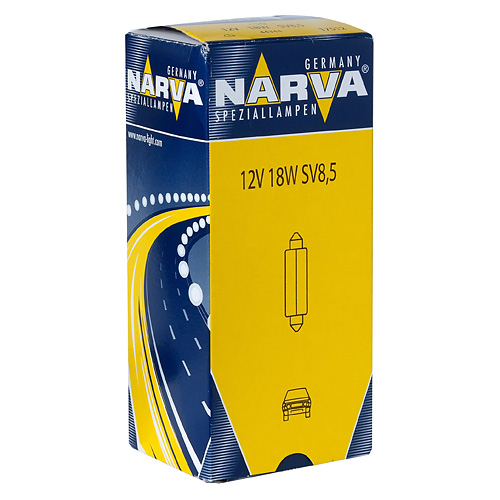 Лампа 12V C18W SV8.5-8 41мм двухцокольная NARVA