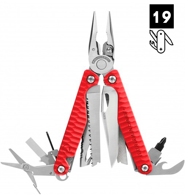 фото Мультитул leatherman charge plus g10 красный 19 опций