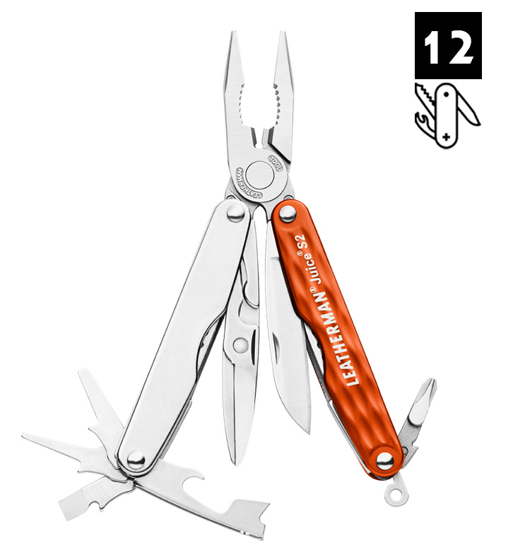 

Мультитул Leatherman Juice S2 оранжевый 12 опций, Juice S2