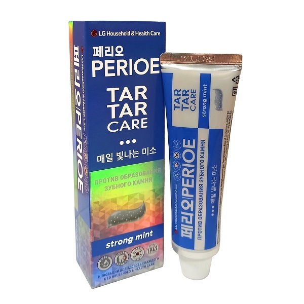 Зубная паста Perioe LG Tar Tar Care Strong Mint Сильная мята, 120г зубная паста perioe против образования зубного камня clinx cooling mint 100 г