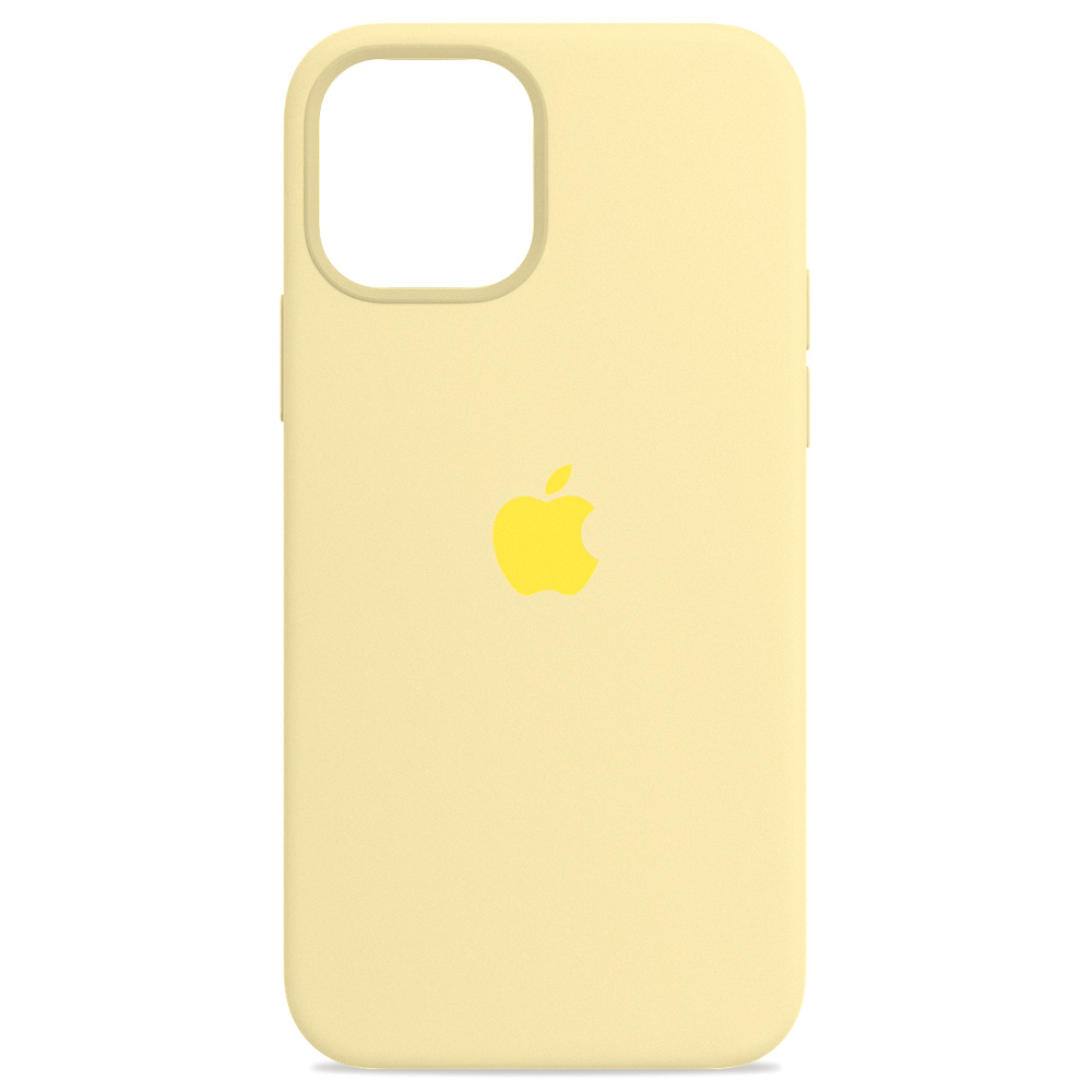 фото Чехол case-house silicone для iphone 12 pro max, лимонный крем