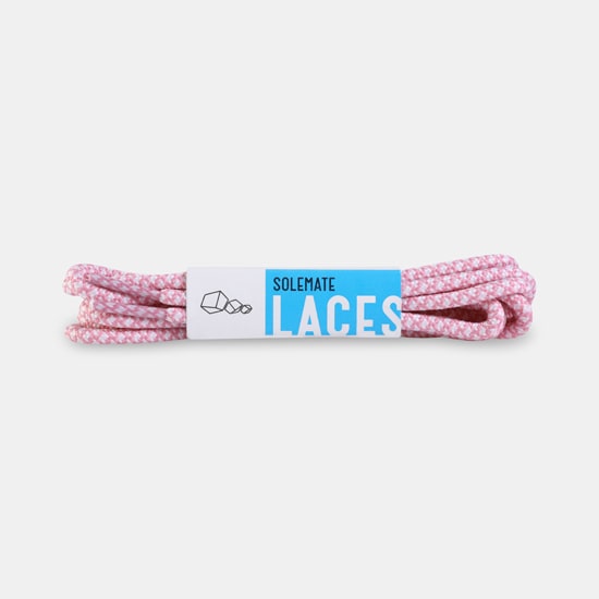 

Шнурки для обуви Solemate Laces бело-розовые 120 см, Розовый