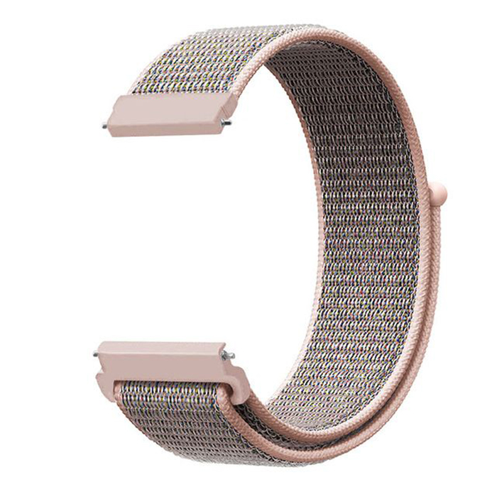 

Ремешок Nuobi Nylon для Xiaomi, Huawei, Samsung, Garmin (22 мм) (Pink/Grey)