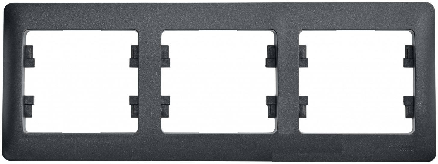 

Рамка Schneider Electric Glossa 3-ая Антрацит, Черный