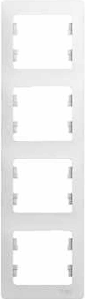 

Рамка Schneider Electric Glossa 4-ая Белая, Белый