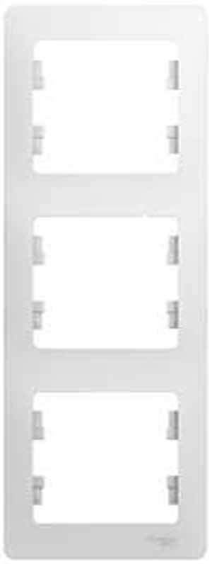 

Рамка Schneider Electric Glossa 3-ая Белая, Белый