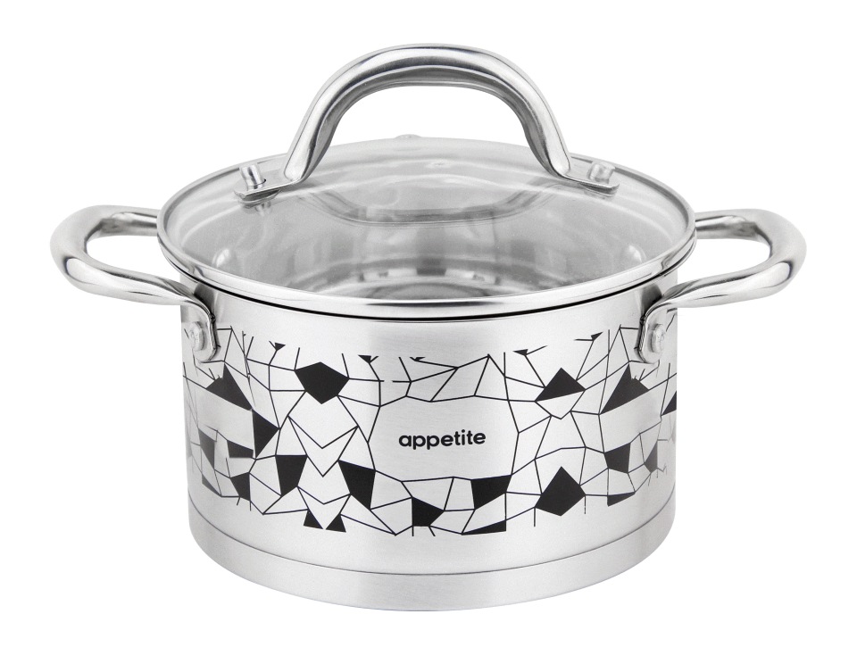 

Кастрюля Appetite Enigma 3,5 л серебристый