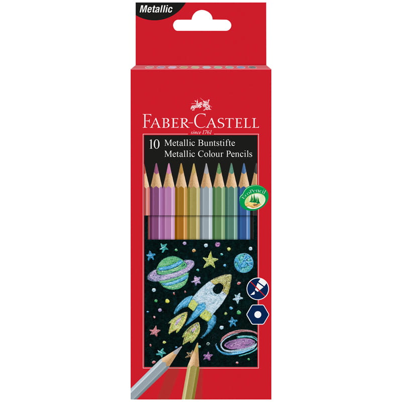 фото Карандаши цветные faber-castell. 10 цветов. металлик