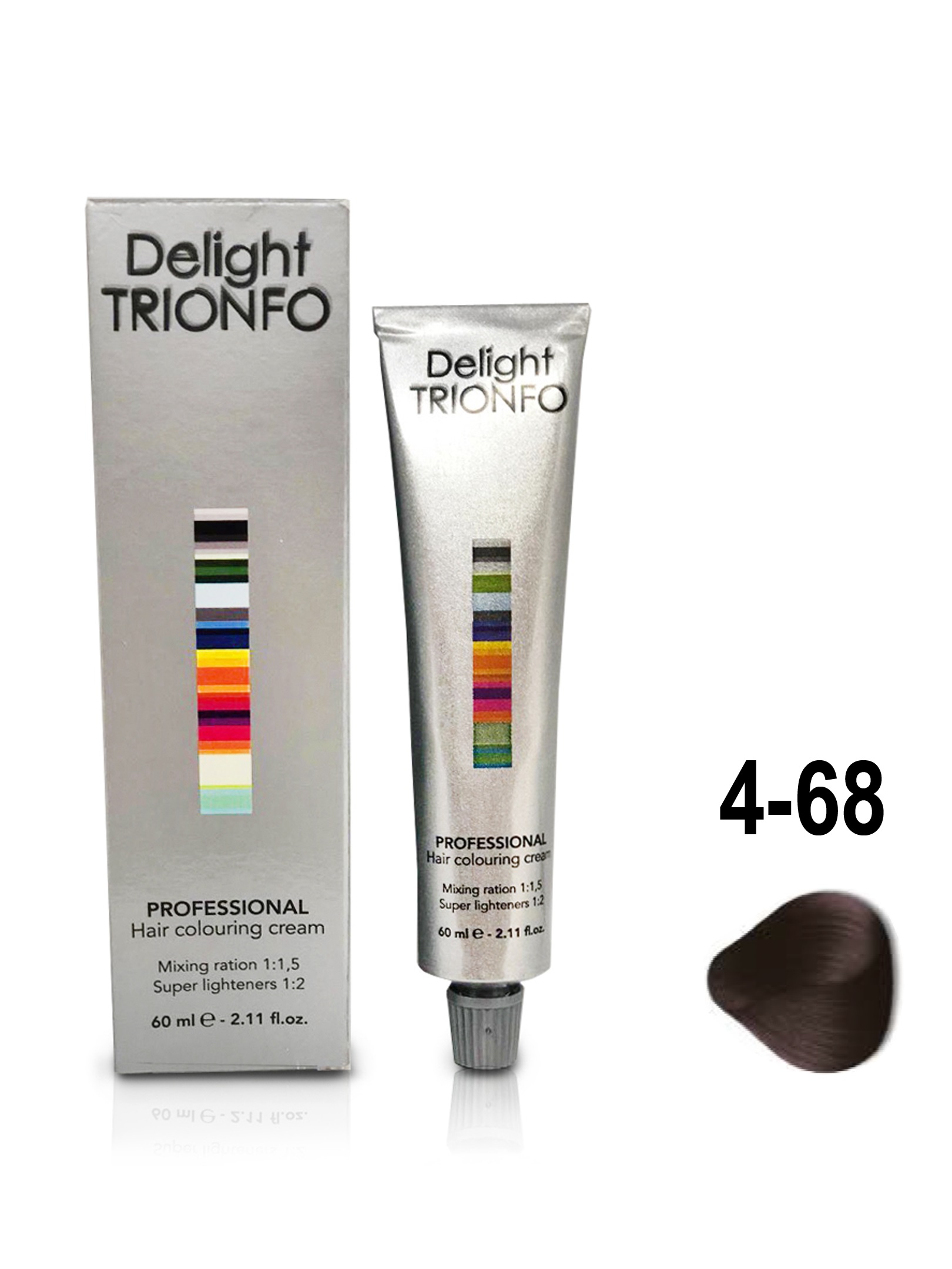 Краска для волос Constant Delight Trionfo 4-68 Средний коричнево-шоколадный красный 60 мл парафанго брикет шоколадный