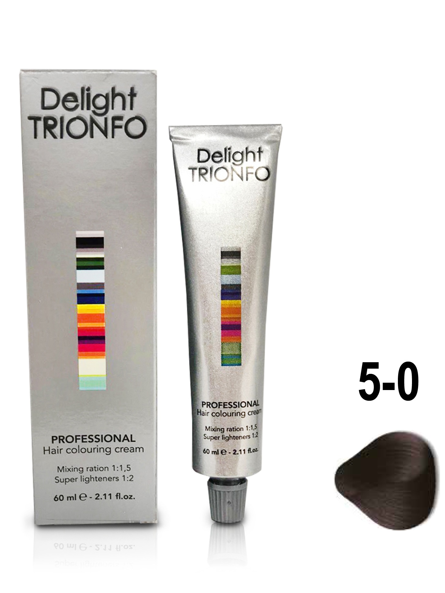 фото Краска для волос constant delight trionfo 5-0 светлый коричневый натуральный 60 мл