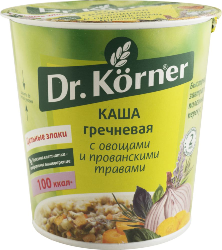 

Каша гречневая Dr.Korner с овощами и прованскими травами без глютена 40 г