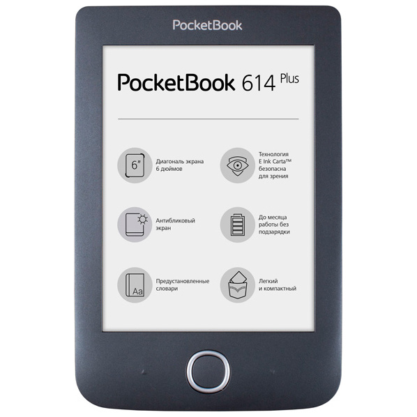 фото Электронная книга pocketbook 614 plus black