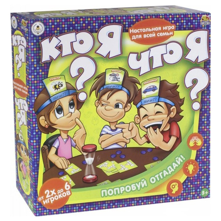 

Игра настольная "Кто я Что я", 103 детали, в коробке