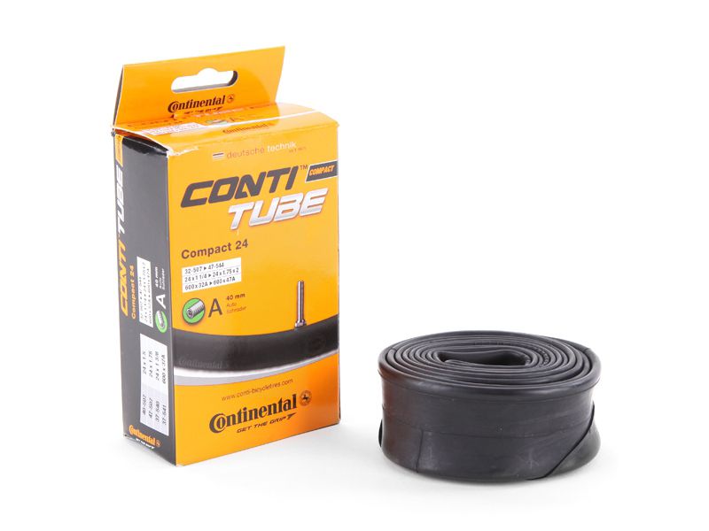 

Велосипедная камера Continental Compact 24", 1,4-1,75", Черный, Compact