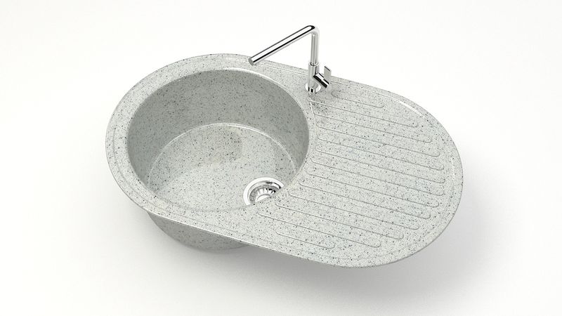 фото Мойка для кухни мраморная наоми z11q10 granit marrbaxx светло-серый
