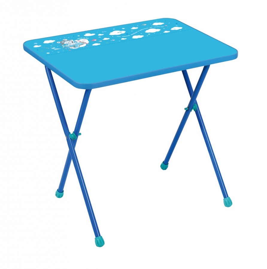 Стол детский складной Nika Алина 2 Голубой стул детский складной умница моющийся горошек на голубом сту 3 4