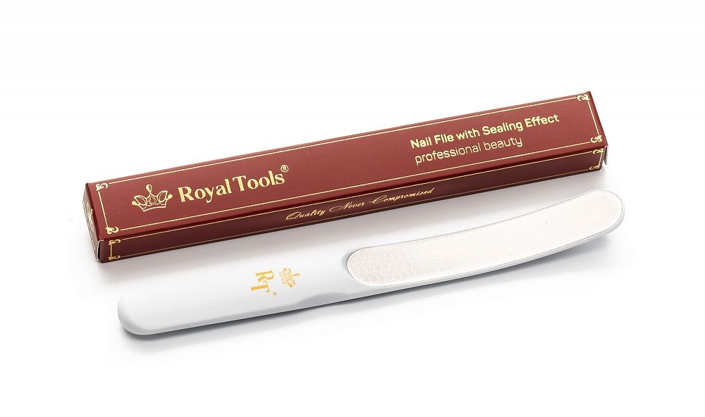 

Пилка для ногтей Royal Tools с эффектом запаивания, белая