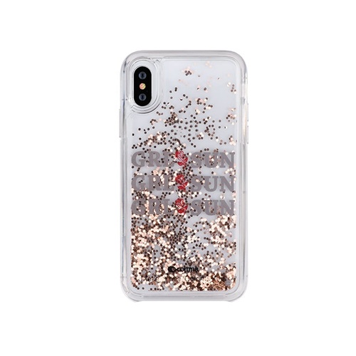 Чехол-накладка Comma Pattern Series Crystal Case Leter для Apple iPhone XS Max Rose Gold