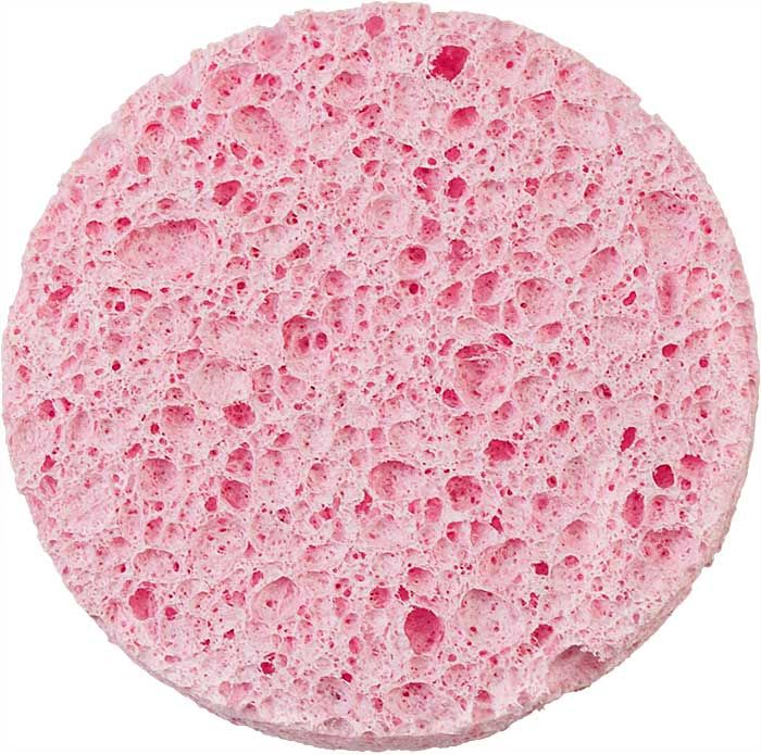 Спонж для снятия макияжа Dewal Beauty, розовый, 60x60x8 мм, 3 штуки