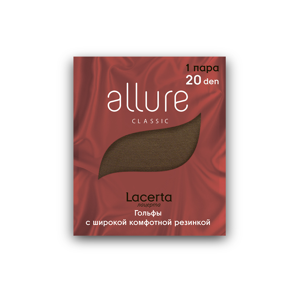 

Капроновые гольфы женские ALLURE ALL LACERTA 20 бежевые 23-25, ALL LACERTA 20