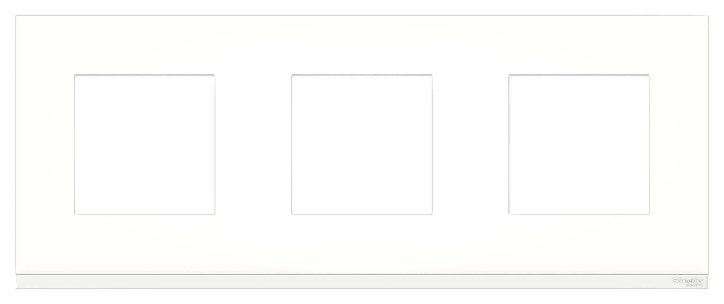 

Рамка Schneider Electric Unica Pure 3-ая горизонтальая Матовое стекло/Белая