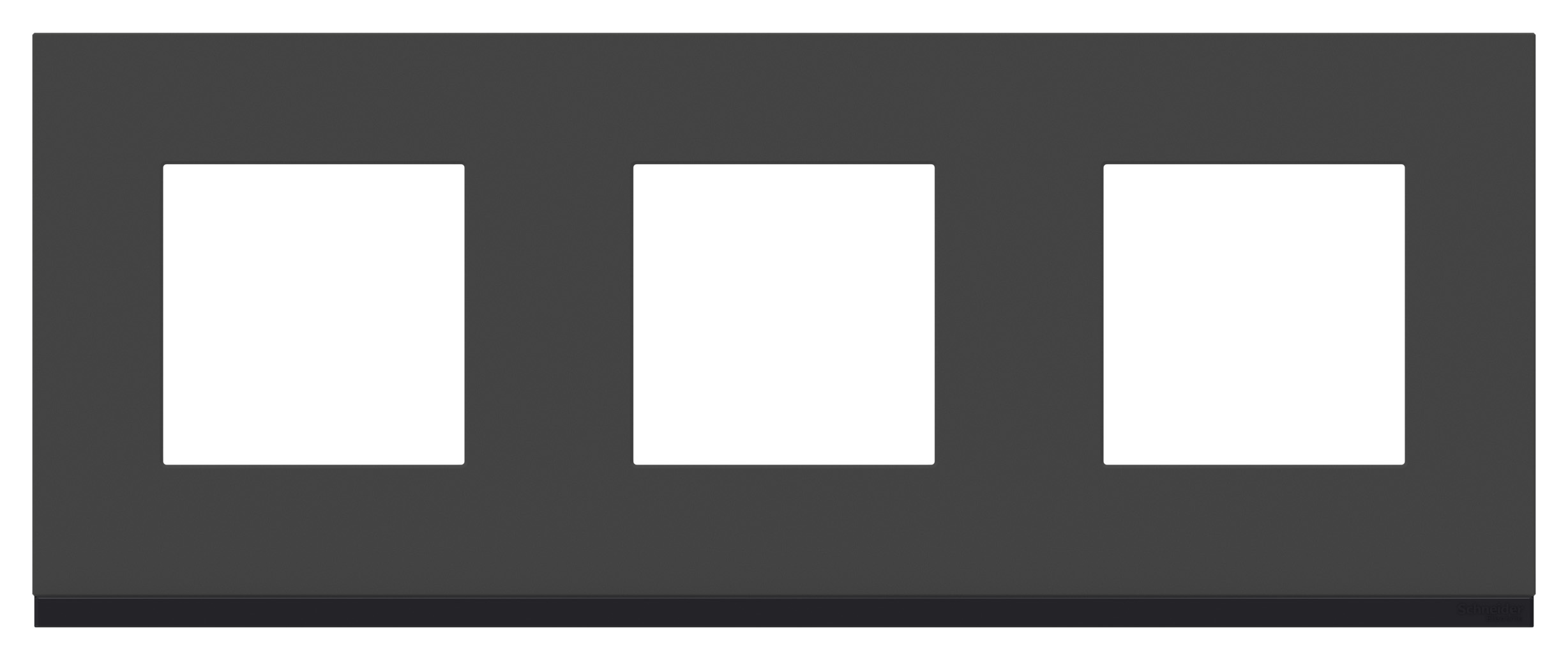 

Рамка Schneider Electric Unica Pure 3-ая горизонтальая Черное стекло/Антрацит