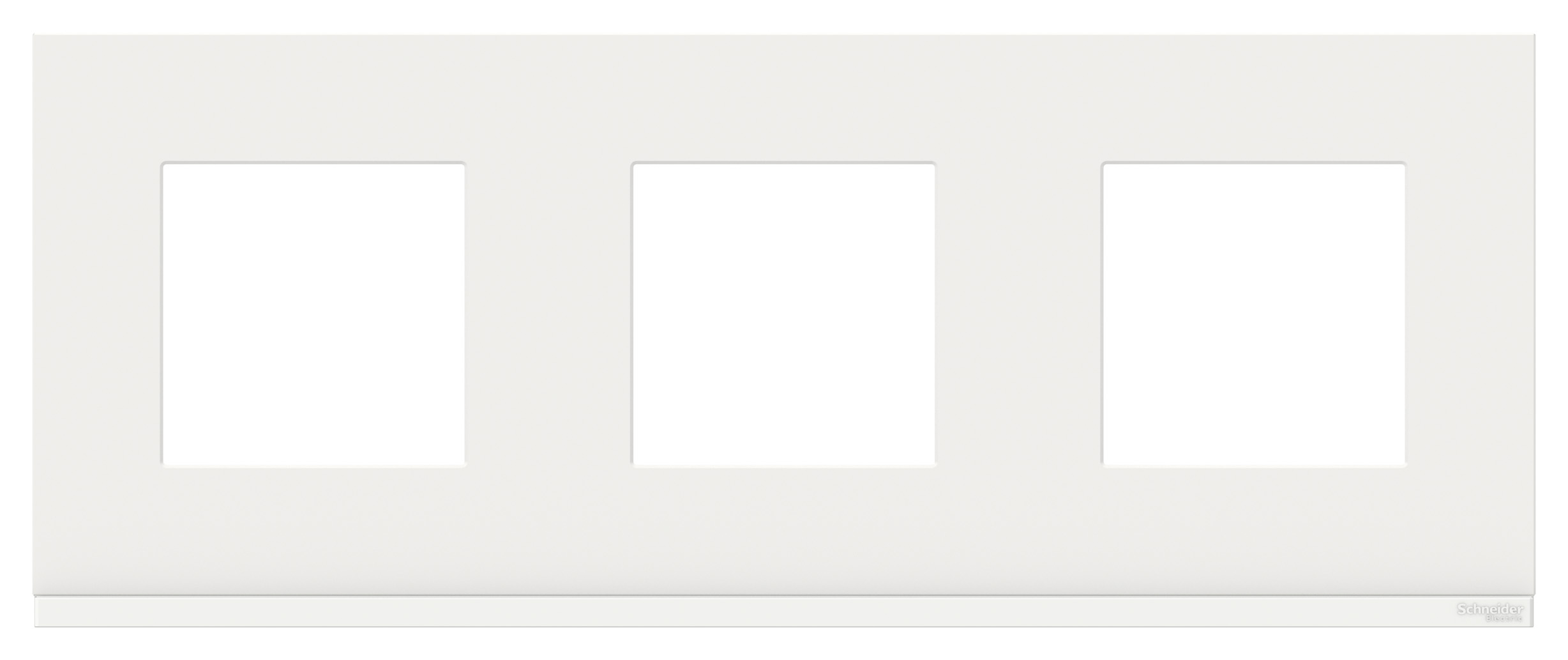 

Рамка Schneider Electric Unica Pure 3-ая горизонтальая Белое стекло/Белая, Белый