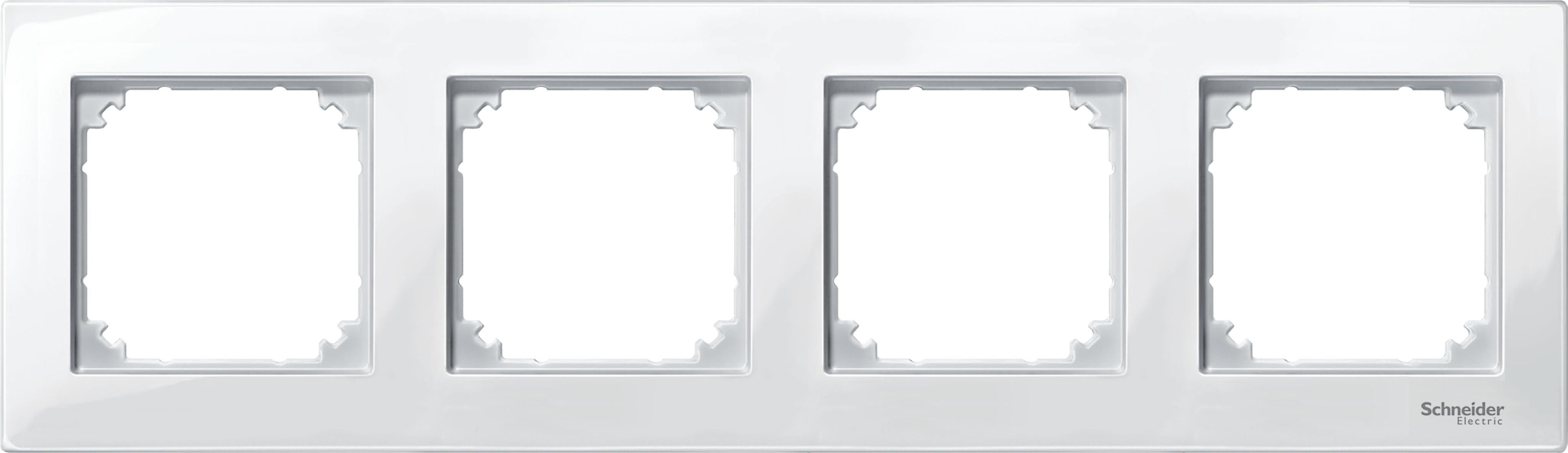 

Рамка Schneider Electric Merten SM M-Plan 4-ая Белый глянец