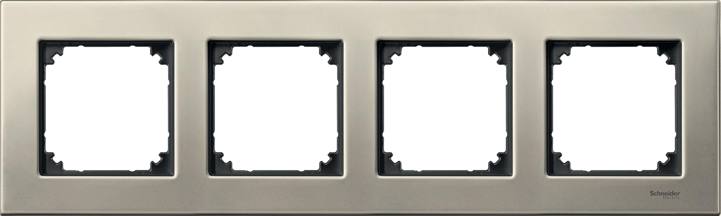 

Рамка Schneider Electric Merten SM M-Elegance 4-ая Титан, Черный