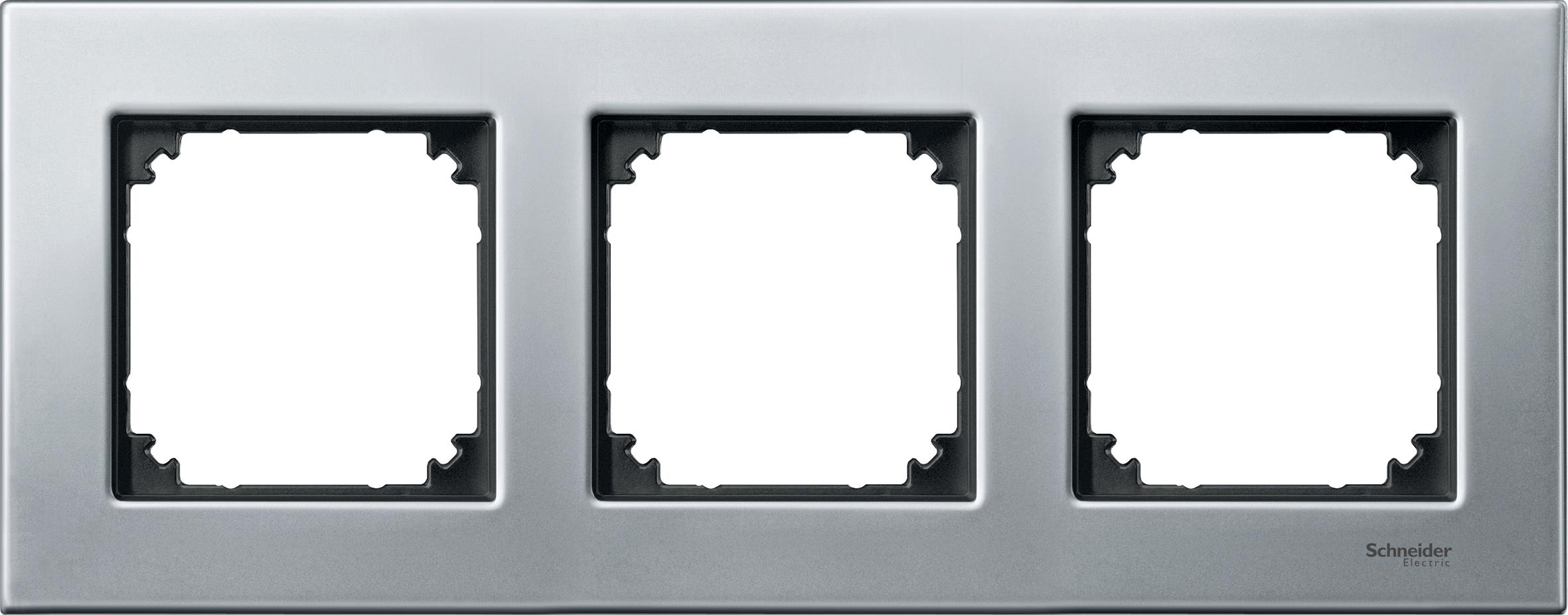 

Рамка Schneider Electric Merten SM M-Elegance 3-ая Платина серебро