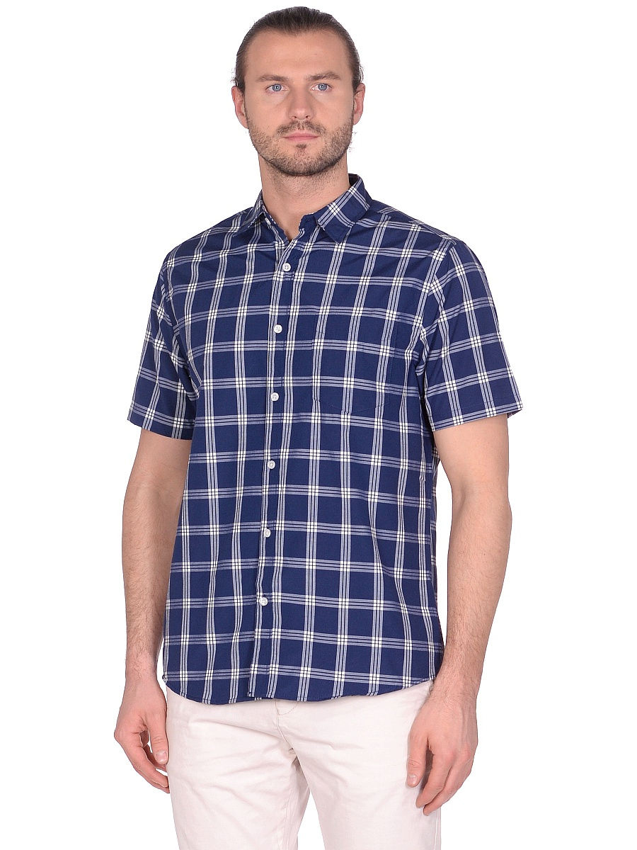 

Рубашка мужская Modis M201M00646 синяя 46 RU, M201M00646